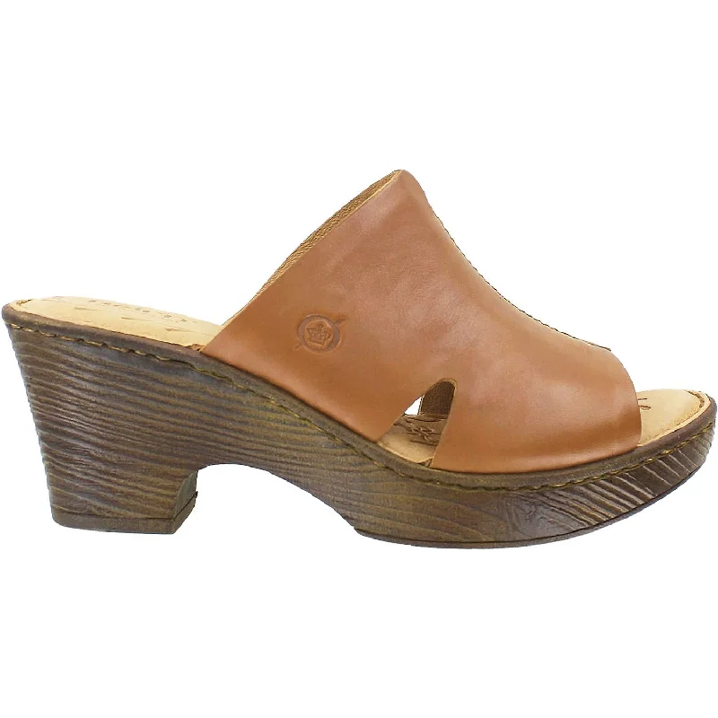 Women's Born Crato Luggage Leather Leather Driving Shoe Style  