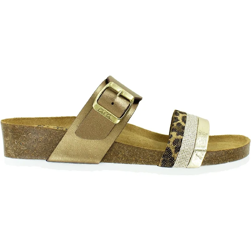 Women's Ara Shoes Bonnie Triple Gold Synthetic Lightweight Tennis Sneaker Look  