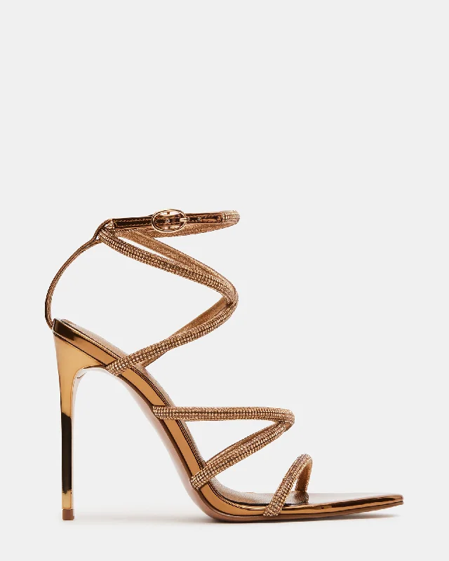 SKY BRONZE Strap - Up Sandal Resort Style  