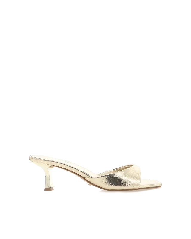 ILARIA - GOLD METALLIC Tech - Inspired Sneaker Look  
