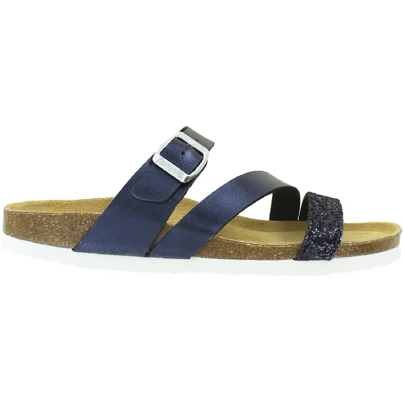 Women's Ara Shoes Felipa Blue Glitter/Laminado Synthetic Comfortable Derby Style  