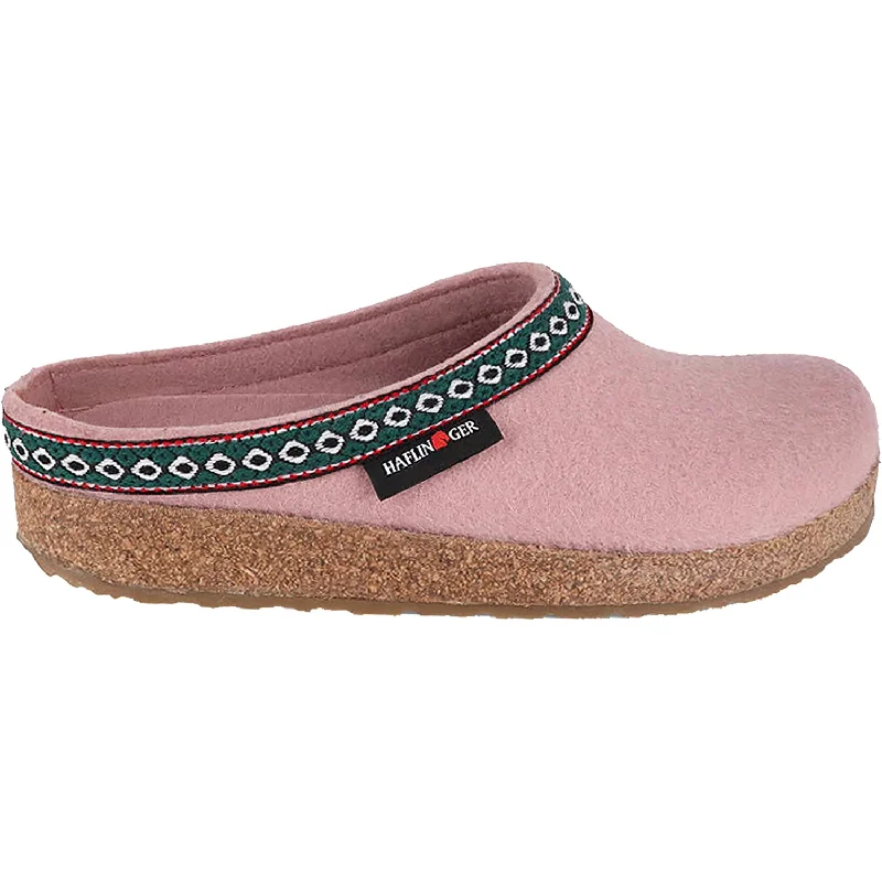 Women's Haflinger GZ Rosewood Wool Art Deco - Inspired Shoe Look  