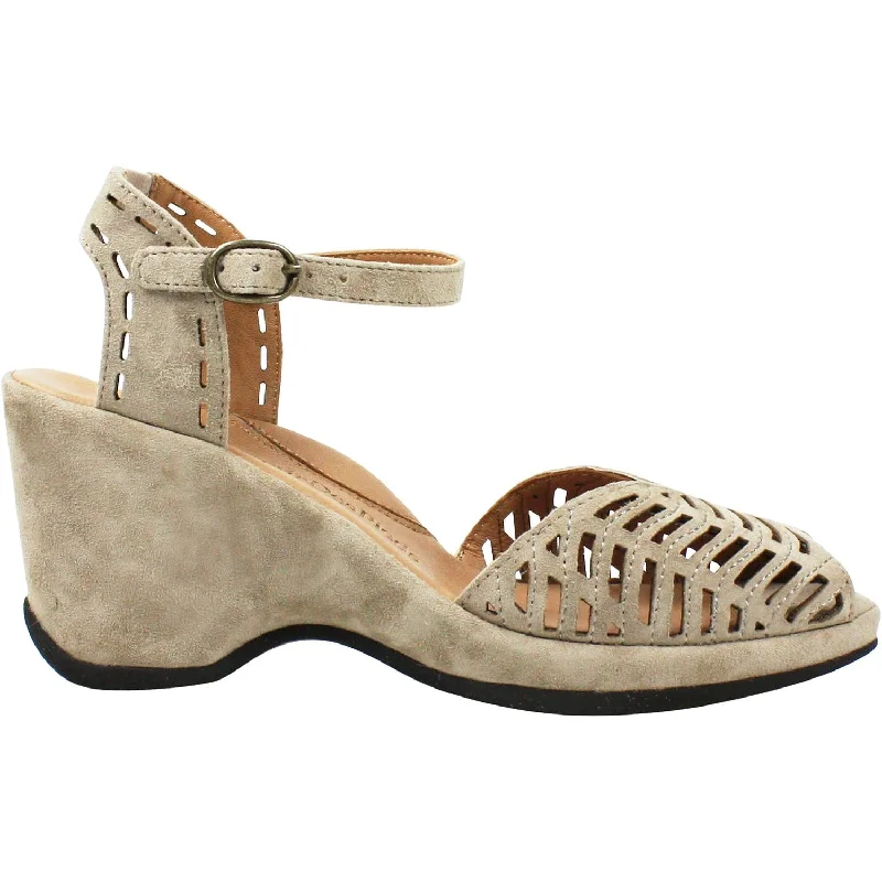 Women's L'Amour Des Pieds Oanez Taupe Kid Suede Casual Loafer Style          