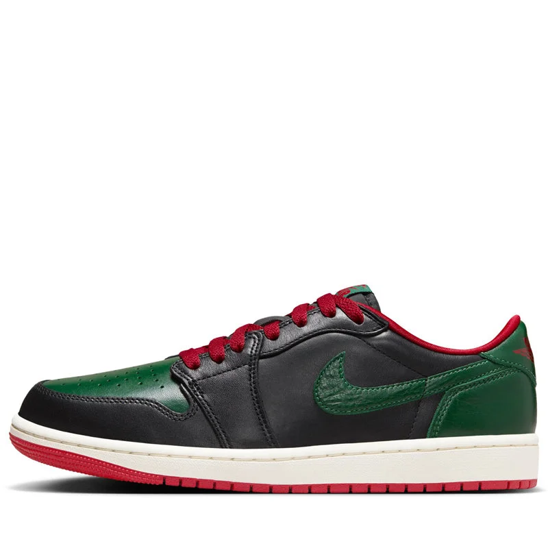 Women's Air Jordan 1 Low OG - Black/Gorge Green Upcycled Shoe Look  