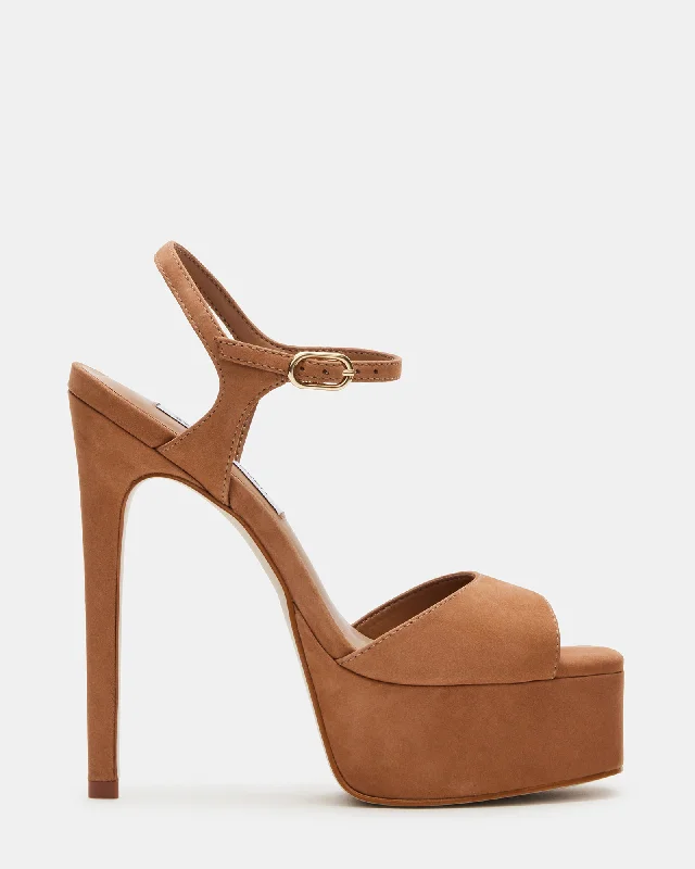 COLOGNE TAN NUBUCK Performance Running Sneaker Look  