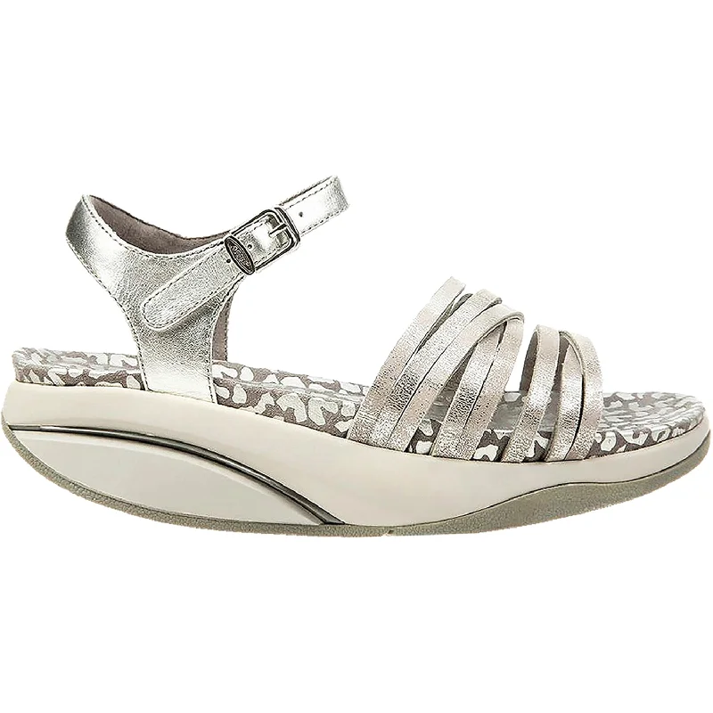 Women's MBT Kaweria 6 Silver Leather Hemp - Material Shoe Style  