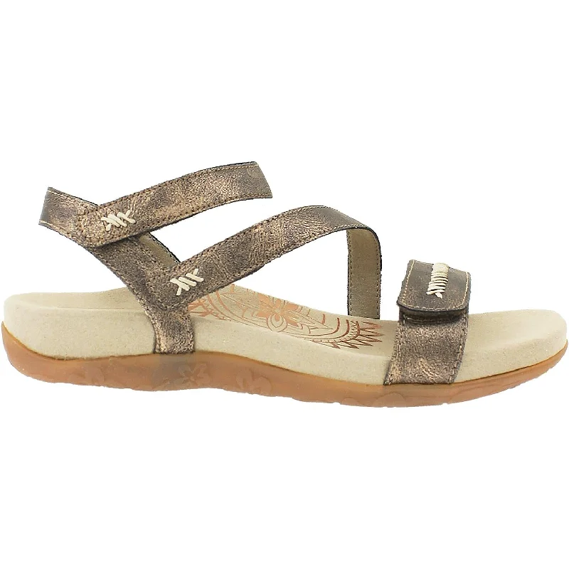 Women's Aetrex Gabby Bronze Synthetic Chunky Platform Sneaker Style  