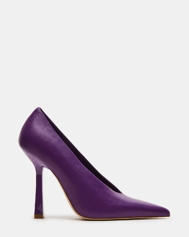 SEDONA PURPLE LEATHER Ankle - High Military Boot Style  