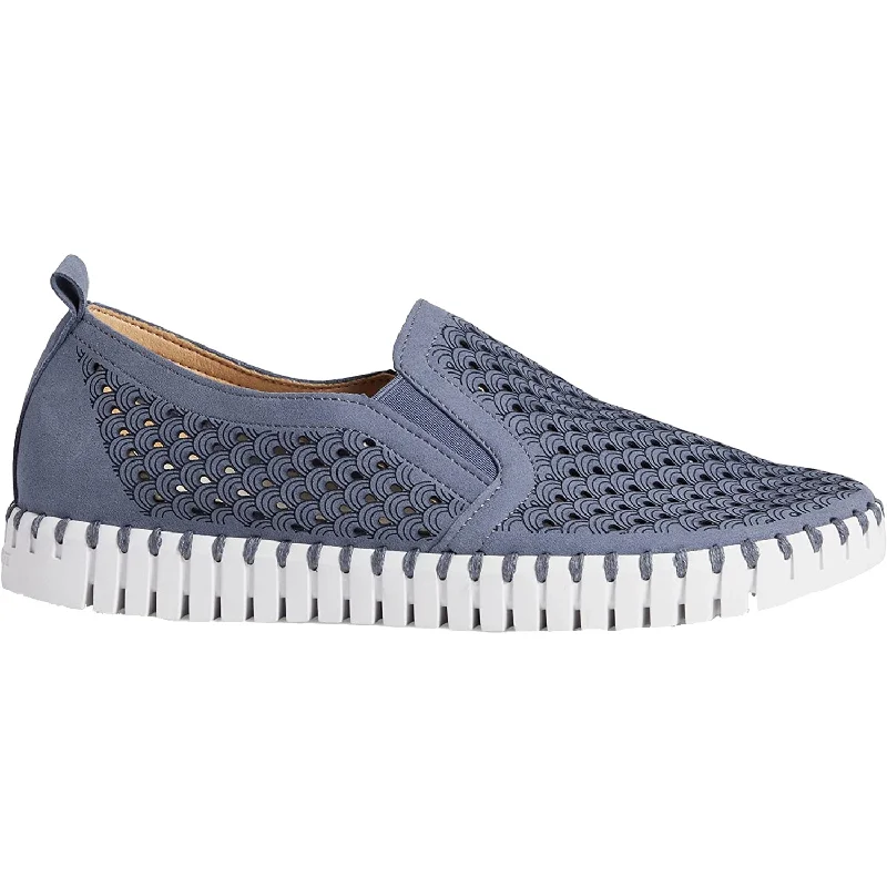 Women's Ilse Jacobsen Tulip 140 Grey Blue Synthetic Striped Shoe Style  