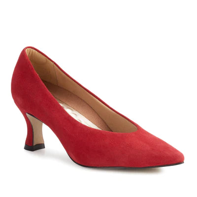 Sasha Pump: Red Suede I Walking Cradle Glow - in - the - Dark Shoe Design  