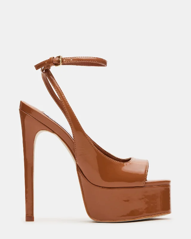 GLOSS CAMEL PATENT Art Deco - Inspired Shoe Look  