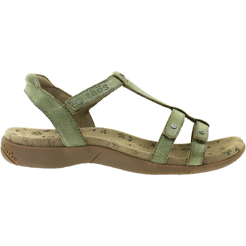 Women's Taos Trophy 2 Herb Green Leather Comfortable Derby Style  