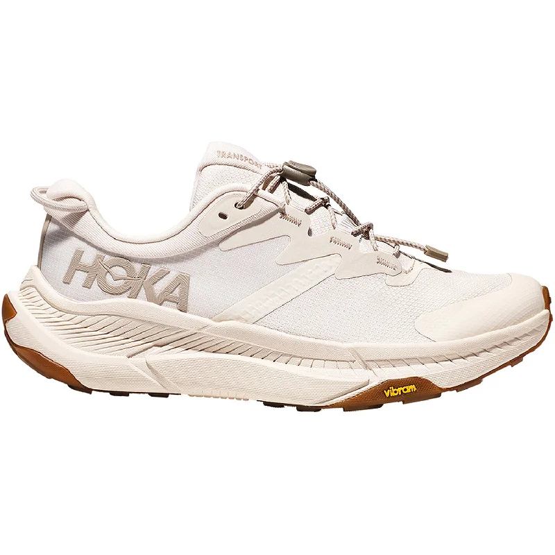Women's Hoka Transport Eggnog/Eggnog Mesh Brogue Oxford Aesthetic 