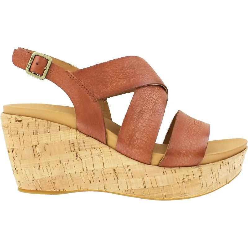 Women's Kork Ease Ashcroft Etiope Brown Leather Art Deco - Inspired Shoe Look  