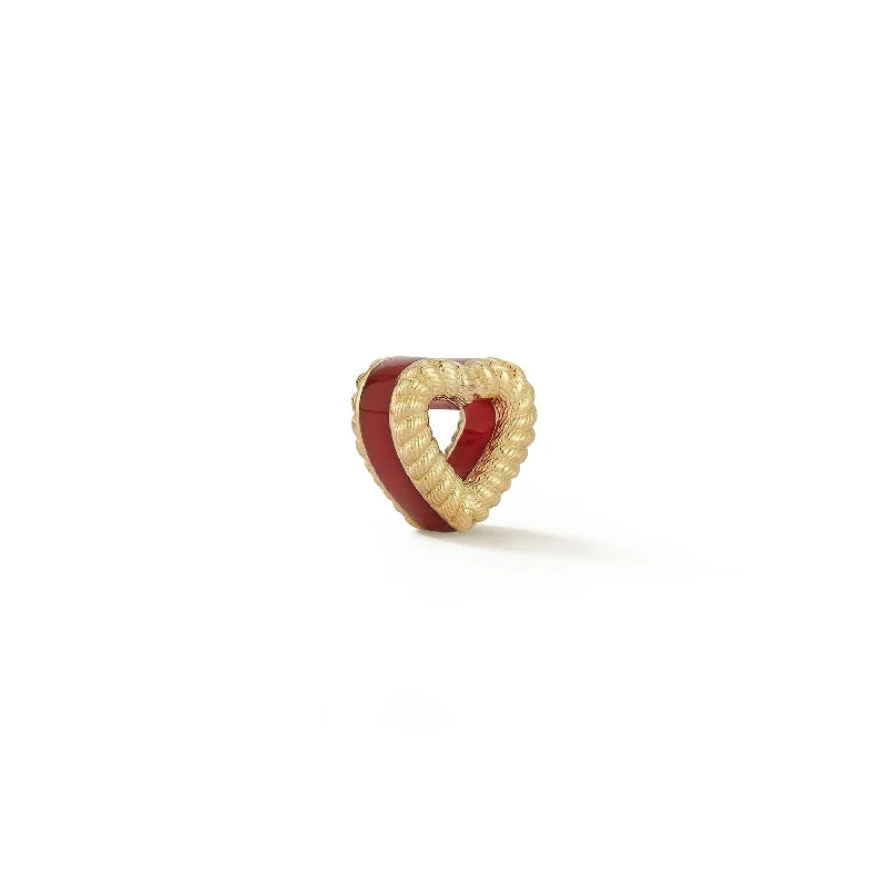 New Leona Collection Heart Slider Carnelian Inlay Charm Leather Driving Shoe Style  