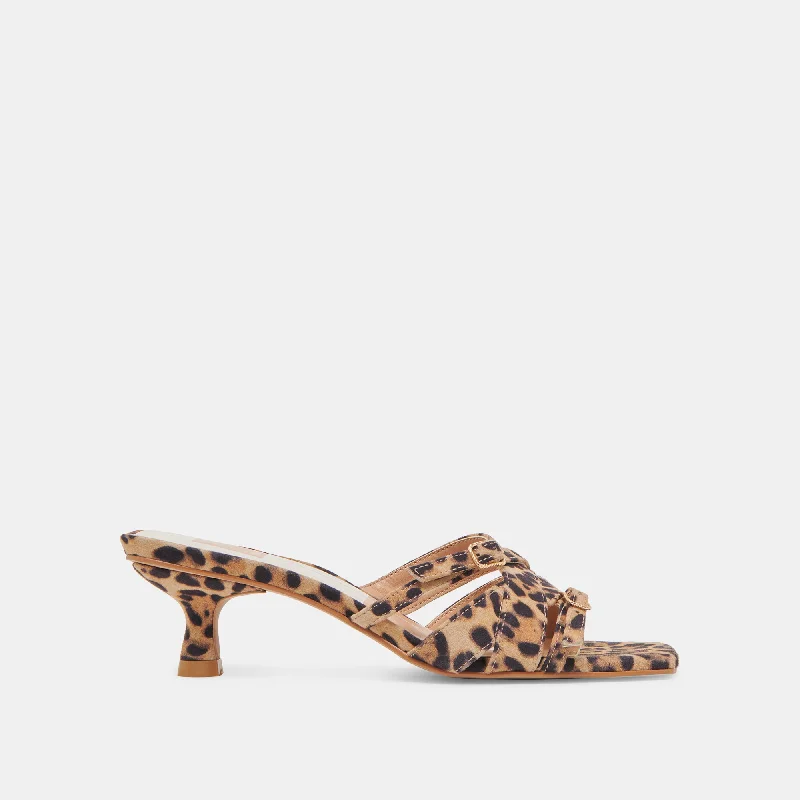 BRYANT HEELS DK LEOPARD SUEDE Leather Driving Shoe Style  