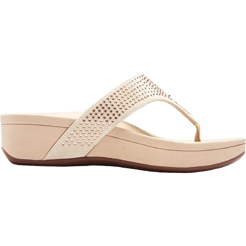 Women's Vionic Naples Champagne Suede Aesthetic  