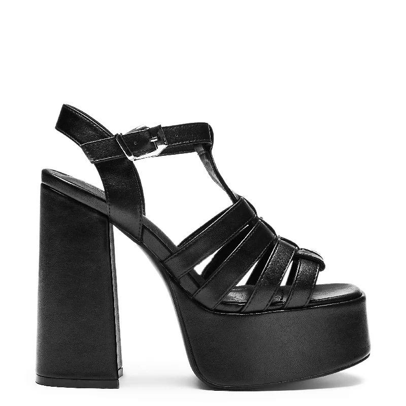 DBP55 PLATFORM HEEL - BLACK Blue Coast Loafer Aesthetic 
