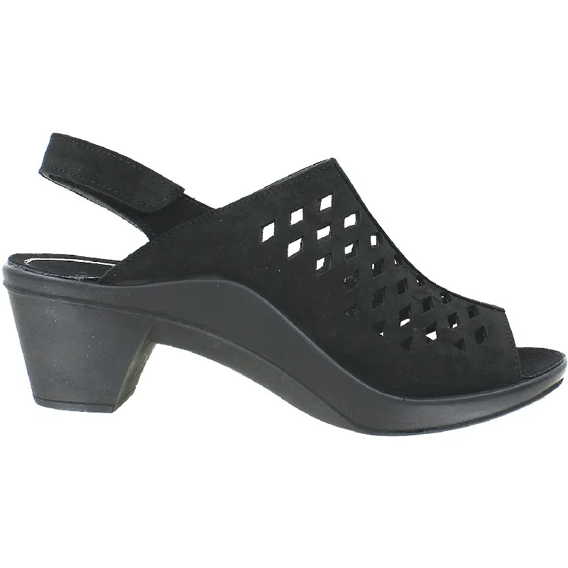 Women's Romika Mokassetta 334 Black Nubuck Upcycled Shoe Look  