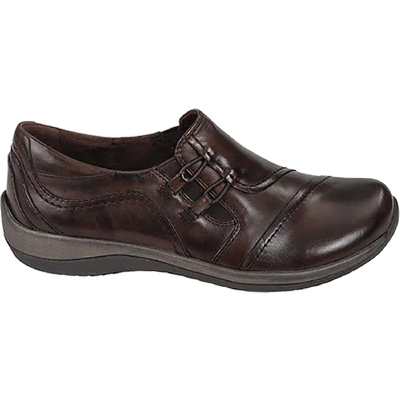Women's Earth Hawk Bark Leather Metallic Trim Shoe Design  