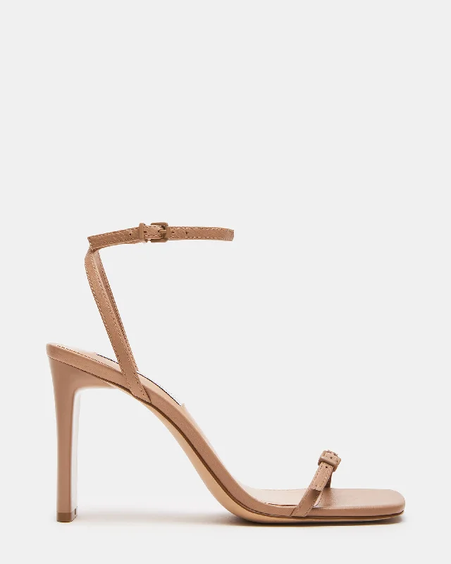 AILENE TAN LEATHER Rubber - Sole Plimsoll Look  