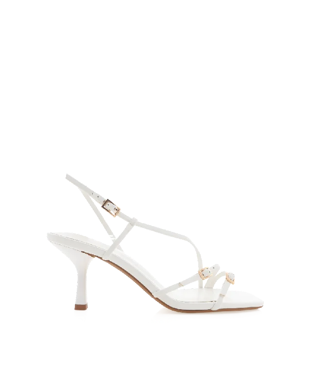 TOSHIE - WHITE Quilted Shoe Design  
