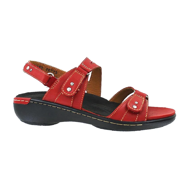 Women's Ziera Banner Summer Red Leather British Gentleman Oxford Style  