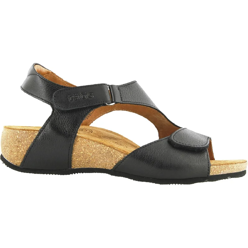 Women's Taos Rita Black Leather Single - Buckle Monk Look  