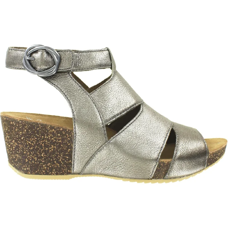 Women's Dansko Sera Pewter Nappa Leather Skateboarding Sneaker Style  