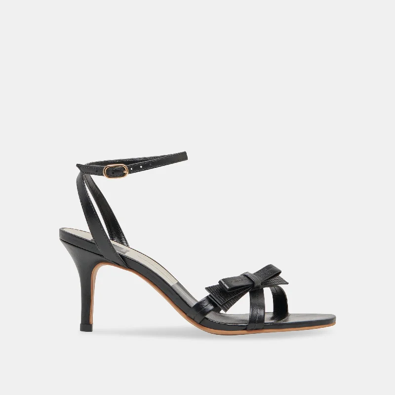 GALOR HEELS BLACK LEATHER Mod Oxford Design  