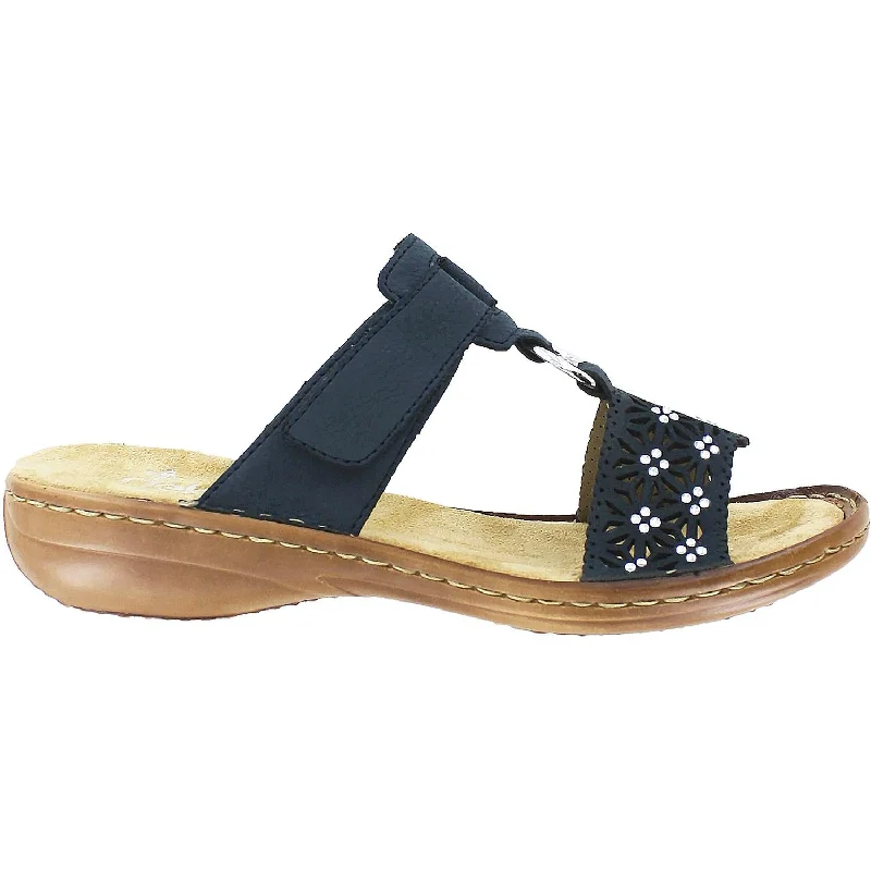 Women's Rieker 60871-14 Bukina Blue Synthetic Edwardian Shoe Look  
