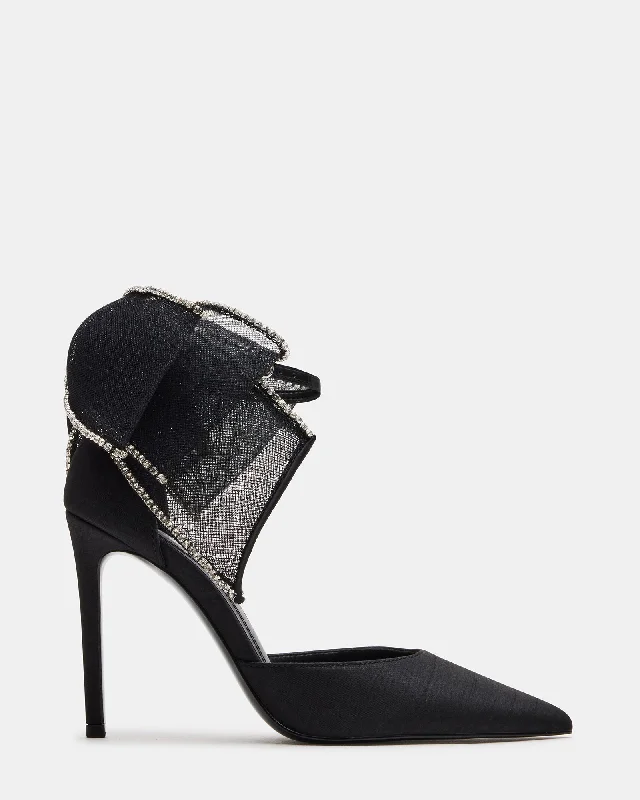 TIMELESS BLACK SATIN Business Monk Strap Style  