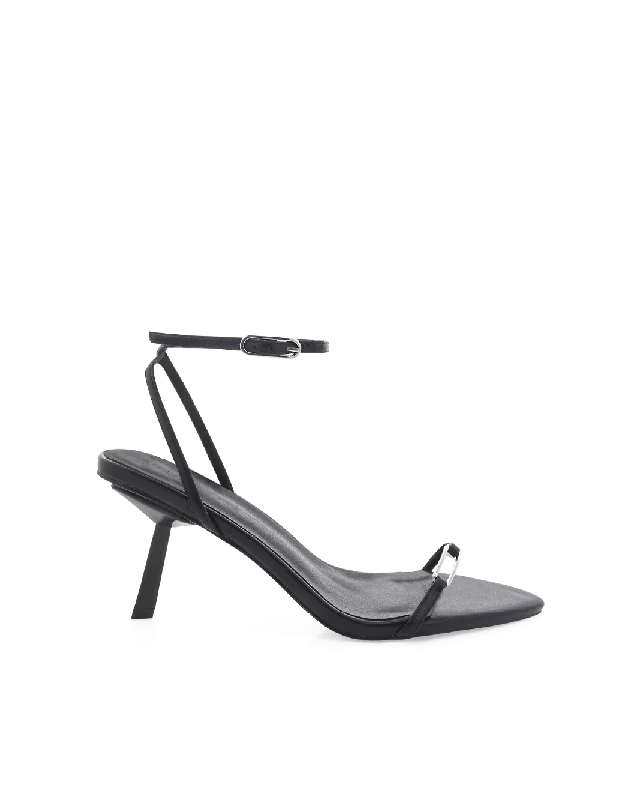 YOLETTE - BLACK Distressed Leather Shoe Style  