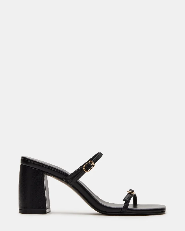 MARIETTE BLACK LEATHER Artisan - Crafted Loafer Style  