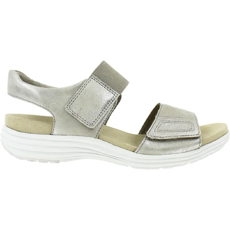 Women's Aravon Beaumont Two Strap Metallic Leather Hemp - Material Shoe Style  