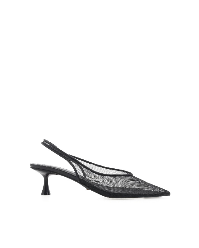 ROSE - BLACK MESH Comfortable Derby Style  