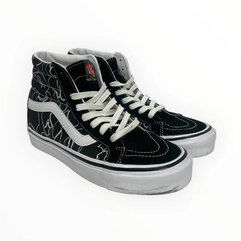 A BATHING APE/VANS/Hi-Sneakers/US 8.5/Camouflage/Cotton/BLK/SK8 Single - Buckle Monk Look  