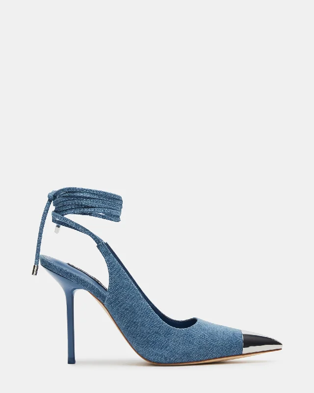 MIRA DENIM MULTI Slide Sandal Beach Style  
