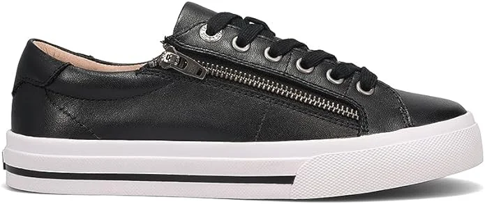 WOMEN'S TAOS Z SOUL LUX | BLACK LEATHER Retro Basketball Sneaker Design  