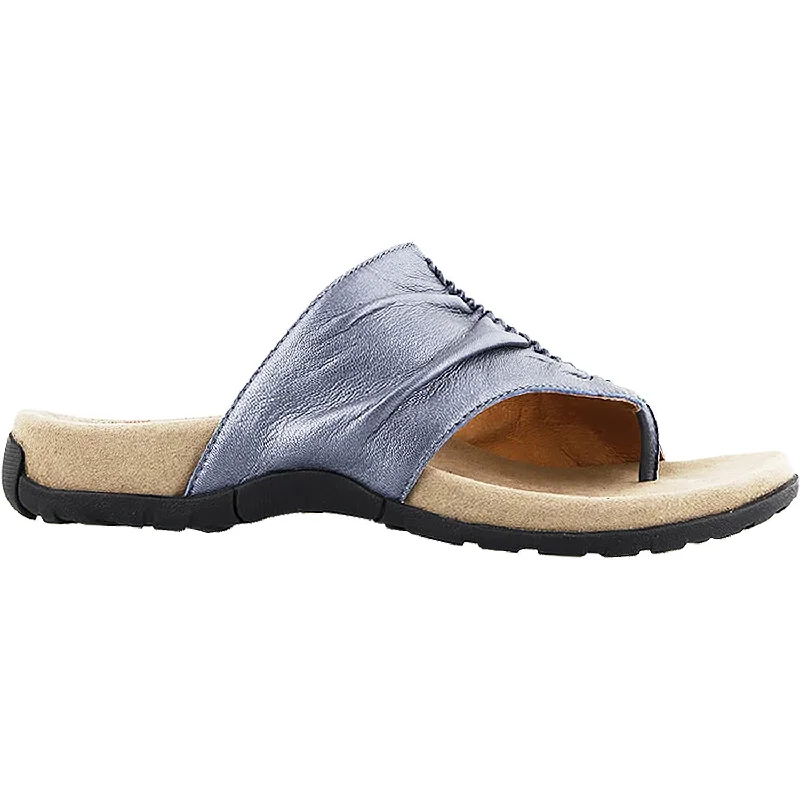 Women's Taos Gift 2 Navy Pearl Leather Business Monk Strap Style  