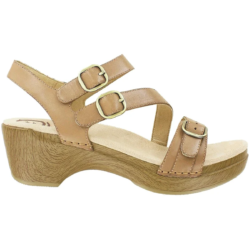 Women's Dansko Sacha Tan Burnished Leather Tech - Inspired Sneaker Look  