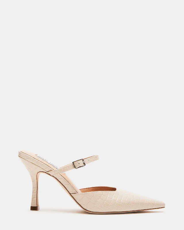 BRECKI BEIGE CROCODILE Monochromatic Shoe Look  