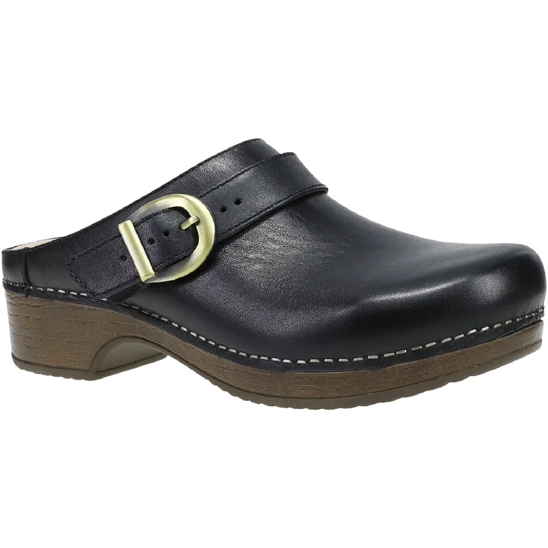 Women's Dansko Baylor Black Calf Leather Striped Shoe Style  