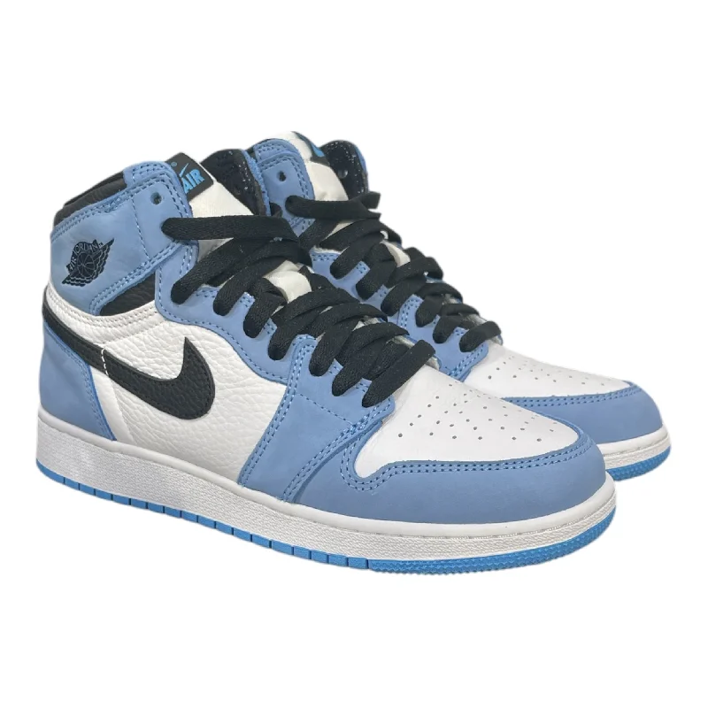 AIR JORDAN/Hi-Sneakers/US 7/Suede/BLU/RETRO 1 ICE BLUE Glow - in - the - Dark Shoe Design  