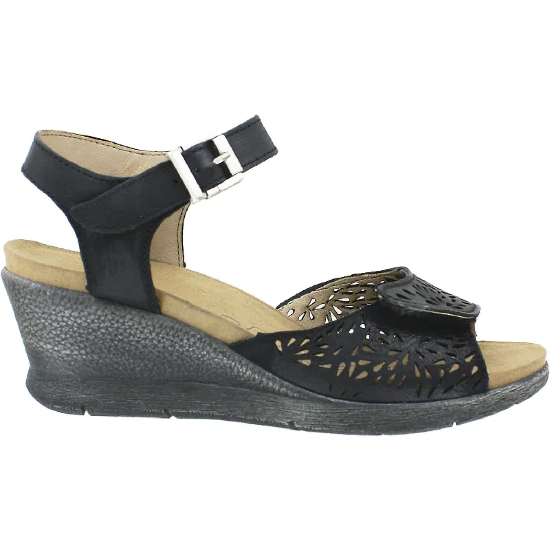 Women's Romika Nevis 05 Black Leather Glow - in - the - Dark Shoe Design  