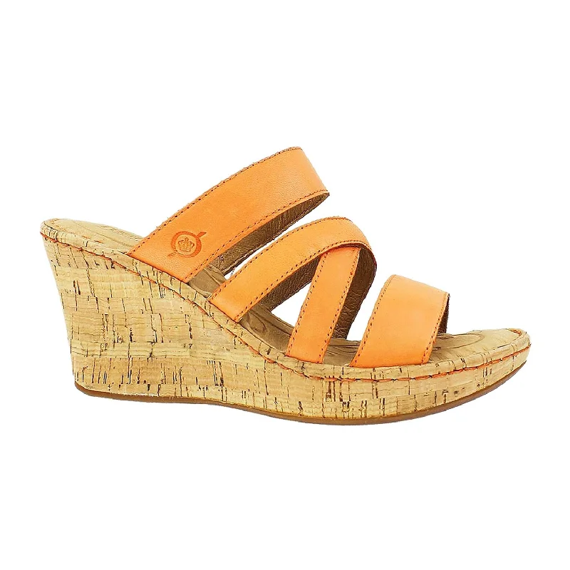 Women's Born Zemora Orange Leather Buckle -