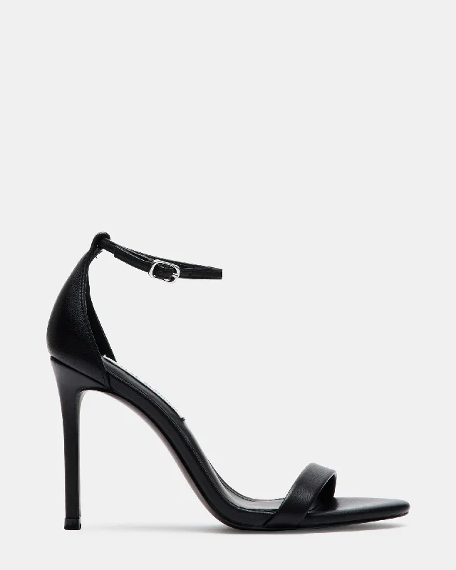 TECY BLACK LEATHER Athleisure Derby Style  