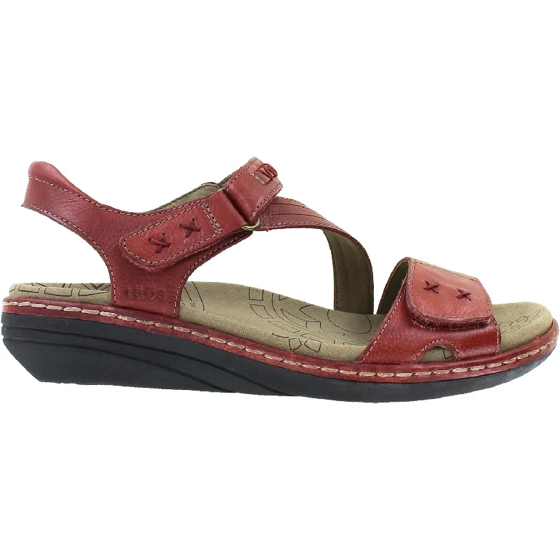 Women's Taos Zenith Red Leather Tech - Inspired Sneaker Look  