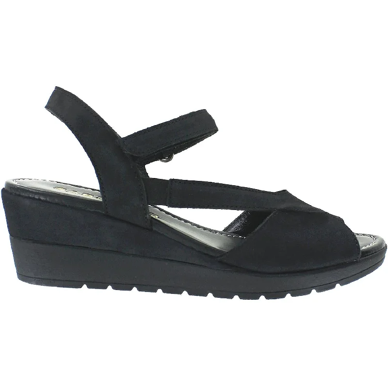 Women's Sabrinas Brasil 63017 Black Nubuck Athleisure Derby Style  