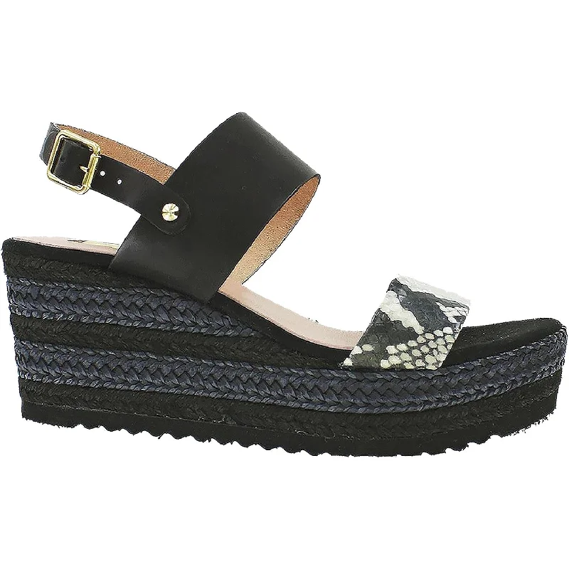 Women's Kanna Namibia KV4383 Black Leather Distressed Leather Shoe Style  